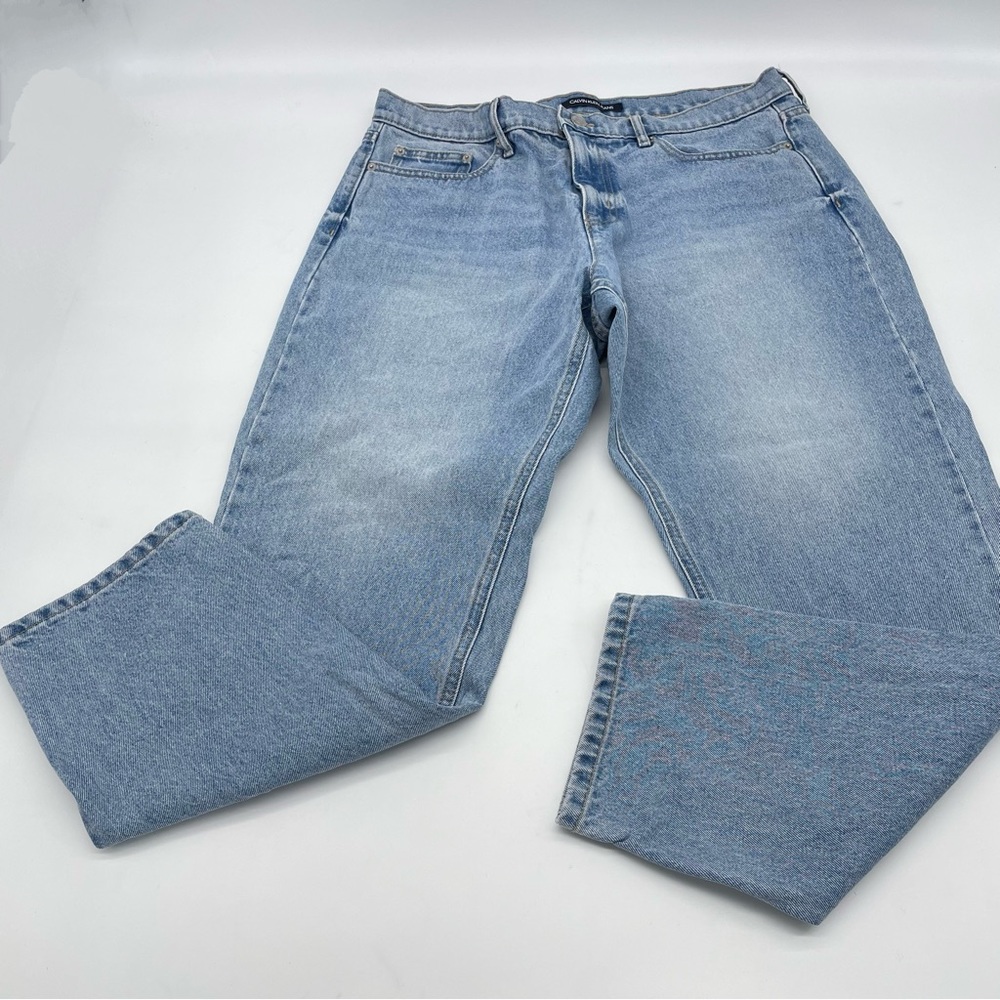Calvin Klein Mid Rise Slim Boyfriend Women’s Jeans Size 32 Blue Light Wash